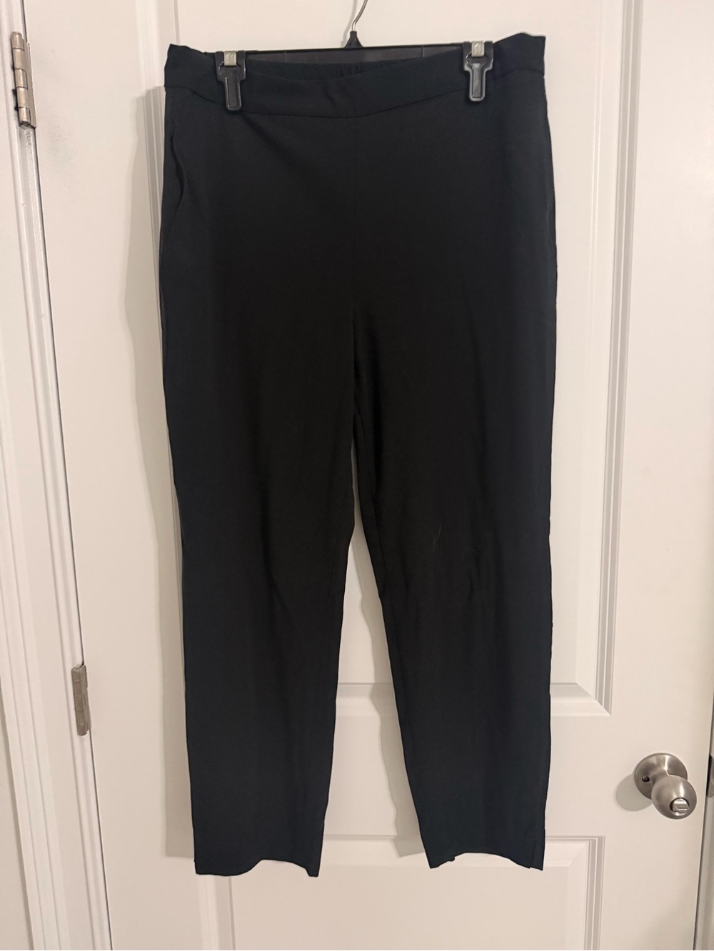 Banana Republic Black Straight-Leg Pull-On Pants